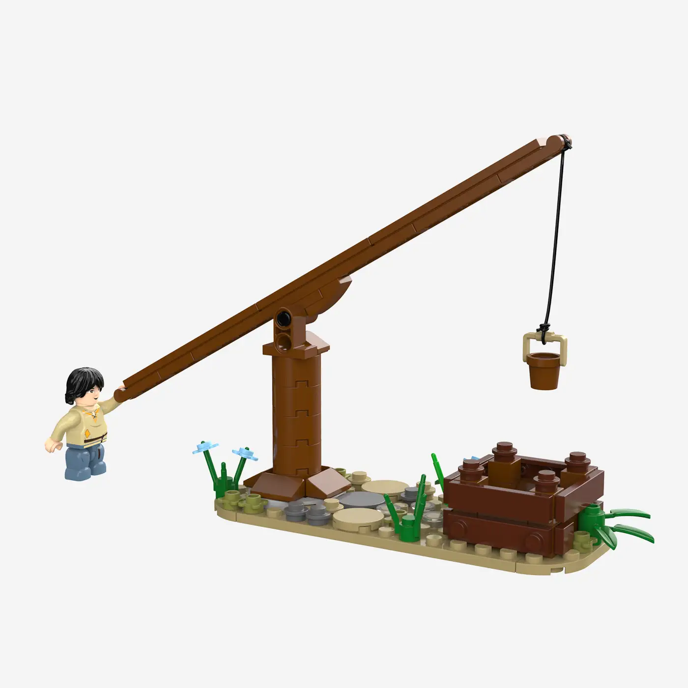 BlueBrixx 108883 – Junge mit Ziehbrunnen